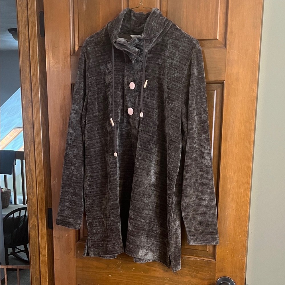 Soft Surroundings, Crushed Brown Green  Women's Size Large, Sweatshirt Sweater